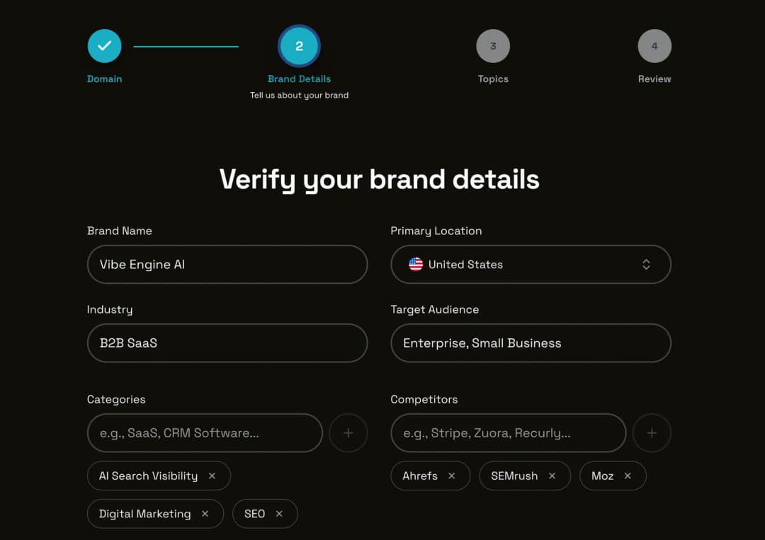 Verify Brand Details 1